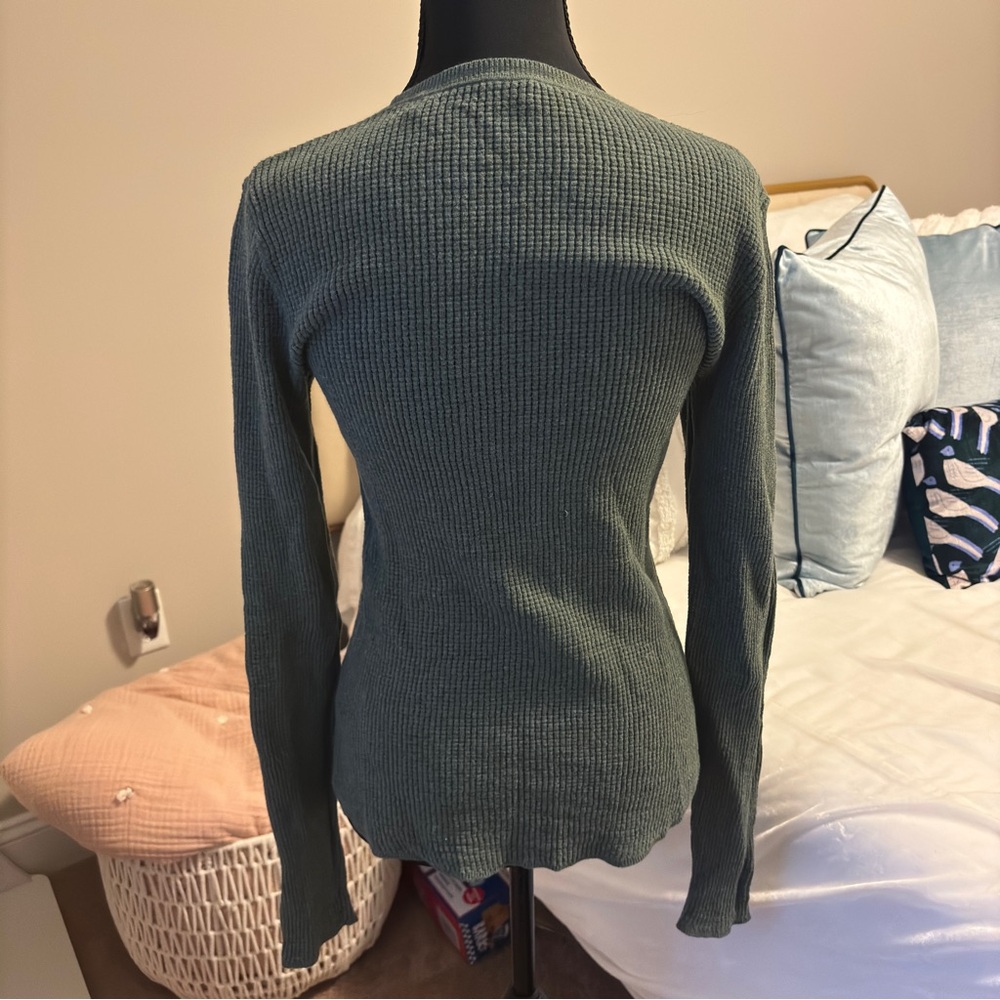 Margaret O'Leary Sage Textured Long Sleeve Tee - Picture 4 of 7